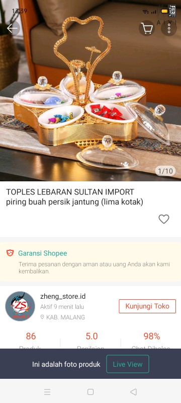 Tolpes Lebaran Import Piring Buah Ruang Tamu Kotak Buah Kering Piring Buah [[zhengstore.id]] 08