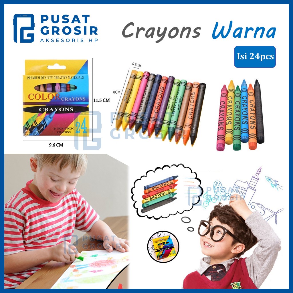 

Crayon Warna art set isi 24 color pencil alat mewarnai melukis Gambar kreativitas anak kerayon pensil colour krayon mini crayons perlengkapan menggambar