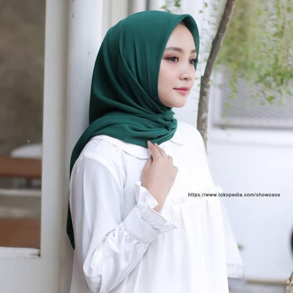 [COD] Bella Square Jilbab Segi Empat Variasi A Double Hycon-Green Bottle
