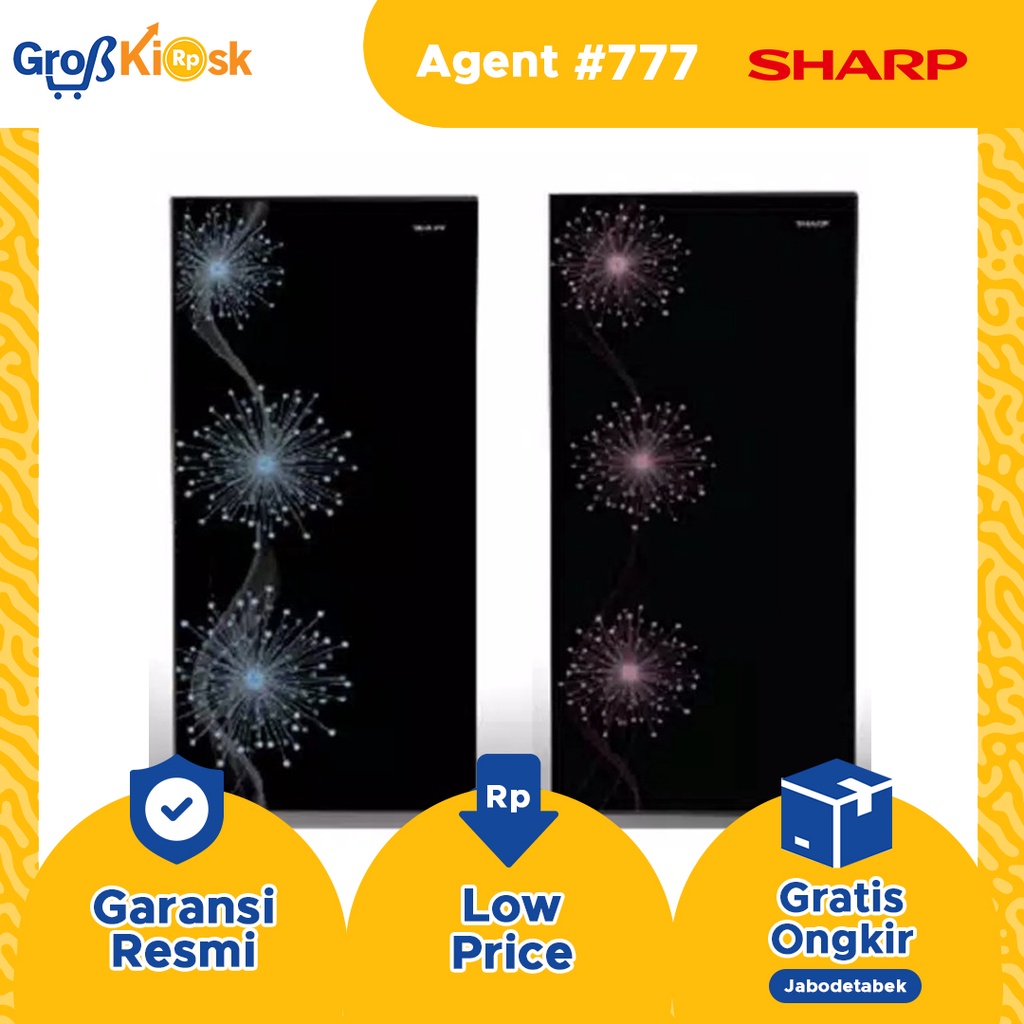 KULKAS 1 PINTU 166 L SHARP SJ-X187MG-DB DP SJX187MG SJX 187 MG