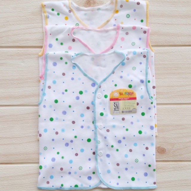 3 Pcs Baju Kutung Polkadot Bayi Baru Lahir