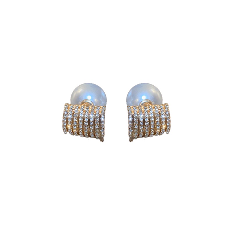 Anting Tusuk Gantung Bahan Metal Hias Mutiarazircon Gaya Vintagemewah Serbaguna Untuk Wanita