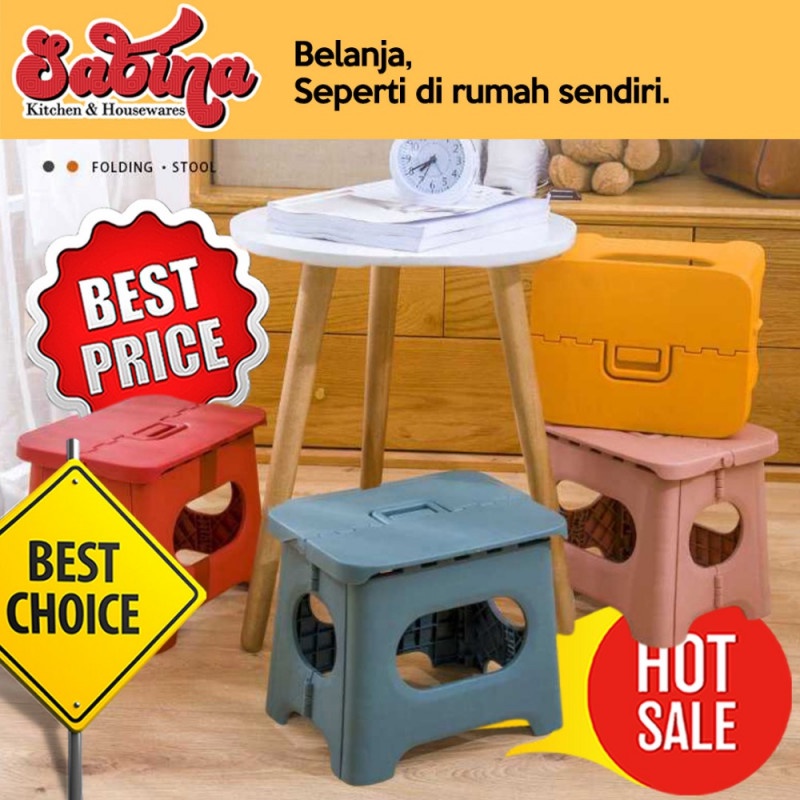 Bangku Mini Kursi Lipat Portable Dapur Kamar Mandi Outdoor Traveling