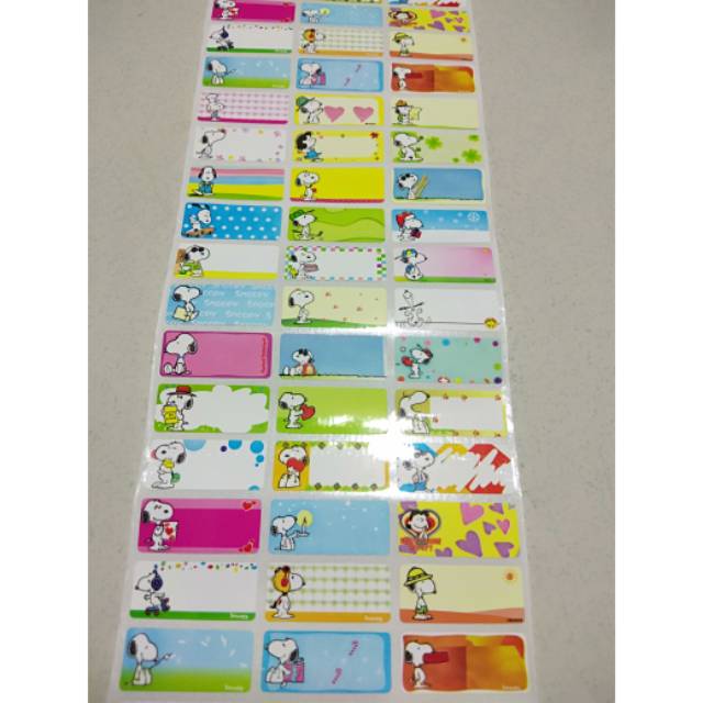 

Label Nama Snoopy Ukuran M