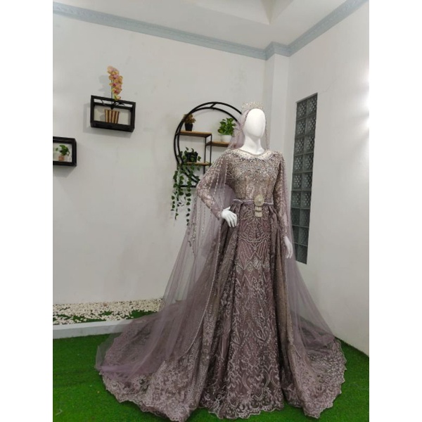 NEW GAUN DRESS WEDDING | KEBAYA PENGANTIN BEREKOR | KEBAYA MUSLIM WEDDING | BAJU PENGANTIN MODERN | GAUN