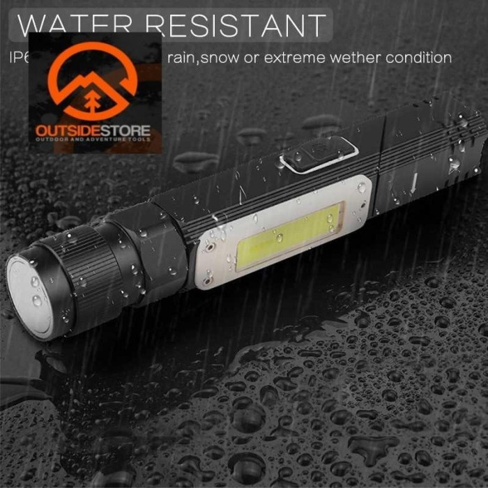 Senter Camping USB Rotateable 10000 Lumens Outdoor LED Pocketman