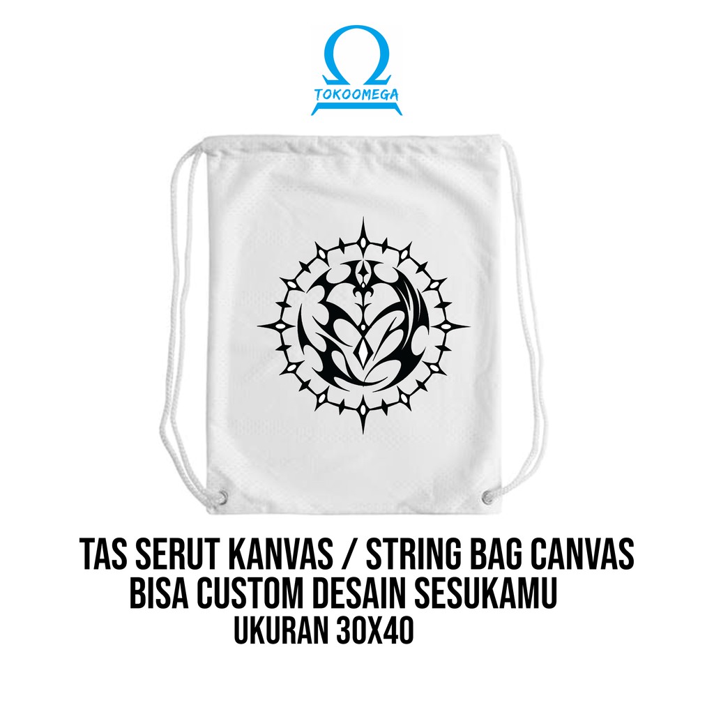 Tas Serut Kanvas Custom / String Bag Canvas - Tas Gendong