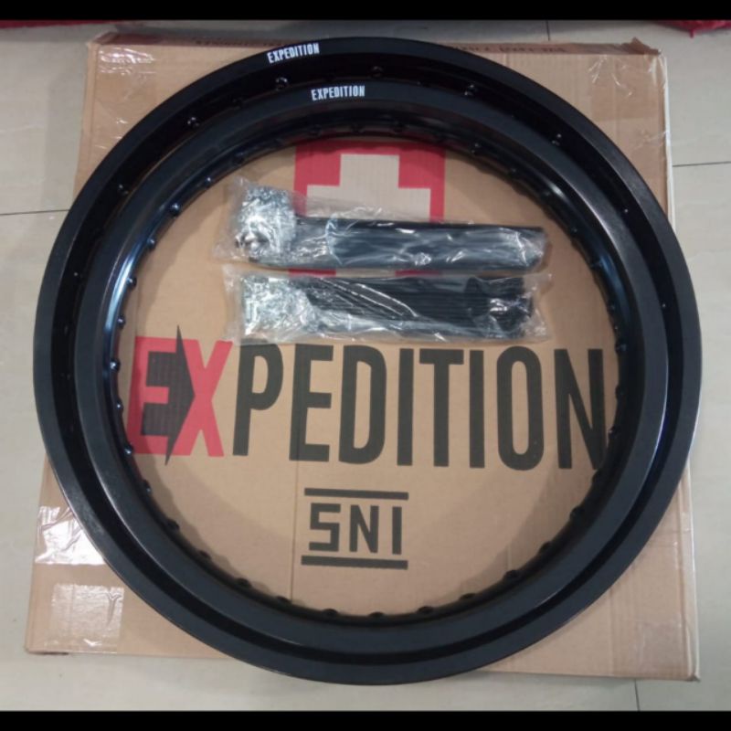 Velg Expedition Enduro Depan Belakang 18-215/21-160 18-185/21-160 36 Hole + Jari Jari