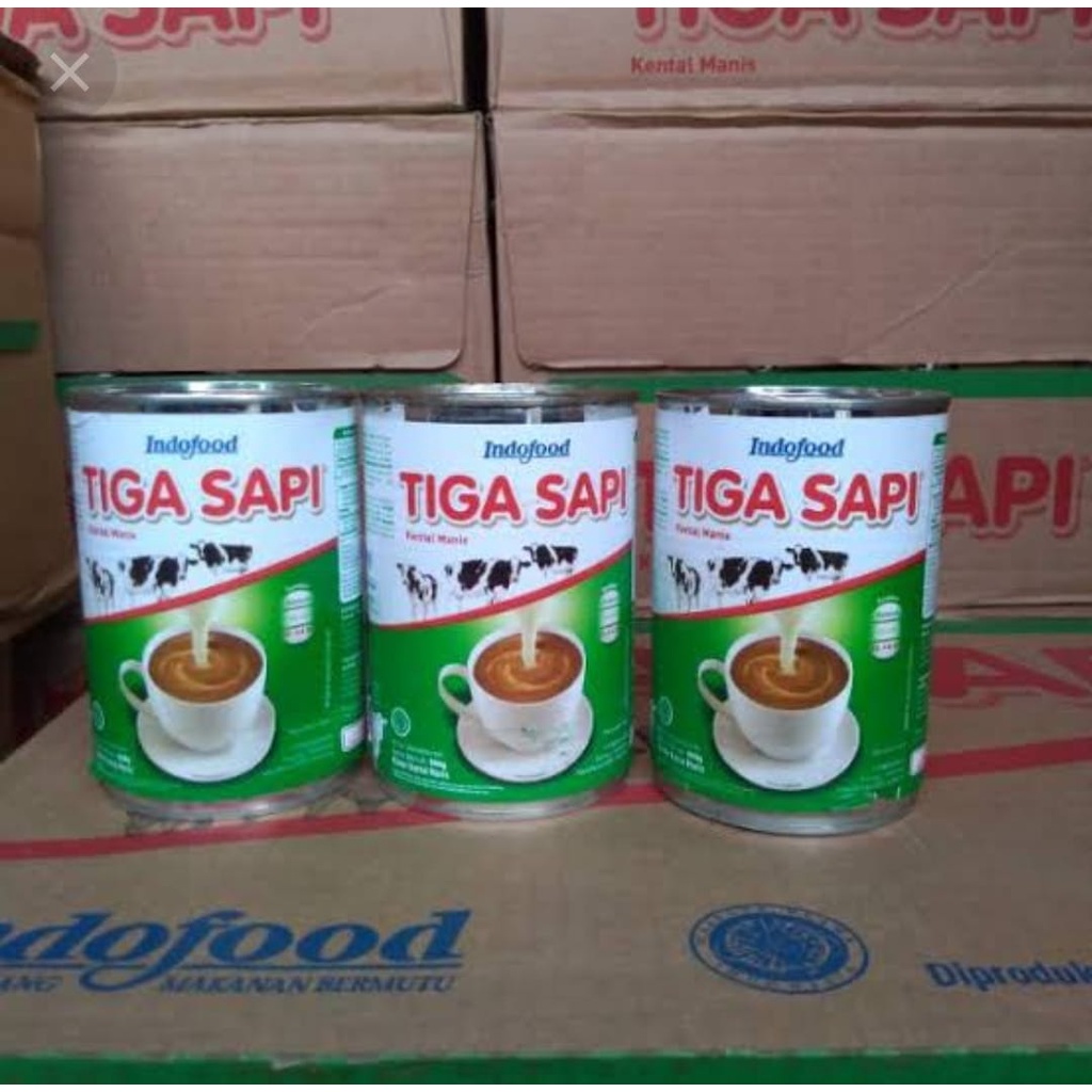 

susu kental manis tiga sapi ( karton ) / susu tiga sapi 500gr 1 dus 48pc