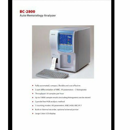 Hematology BC 2800 Mindray