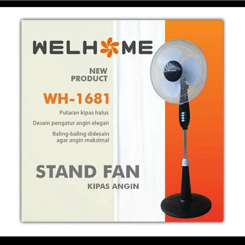 Wall fan dinding 16inch WelhomeKipas dengan desain yang menarik dan angin kencang tersedia 3 ukuran kecepatan wallfan #kipasdinding