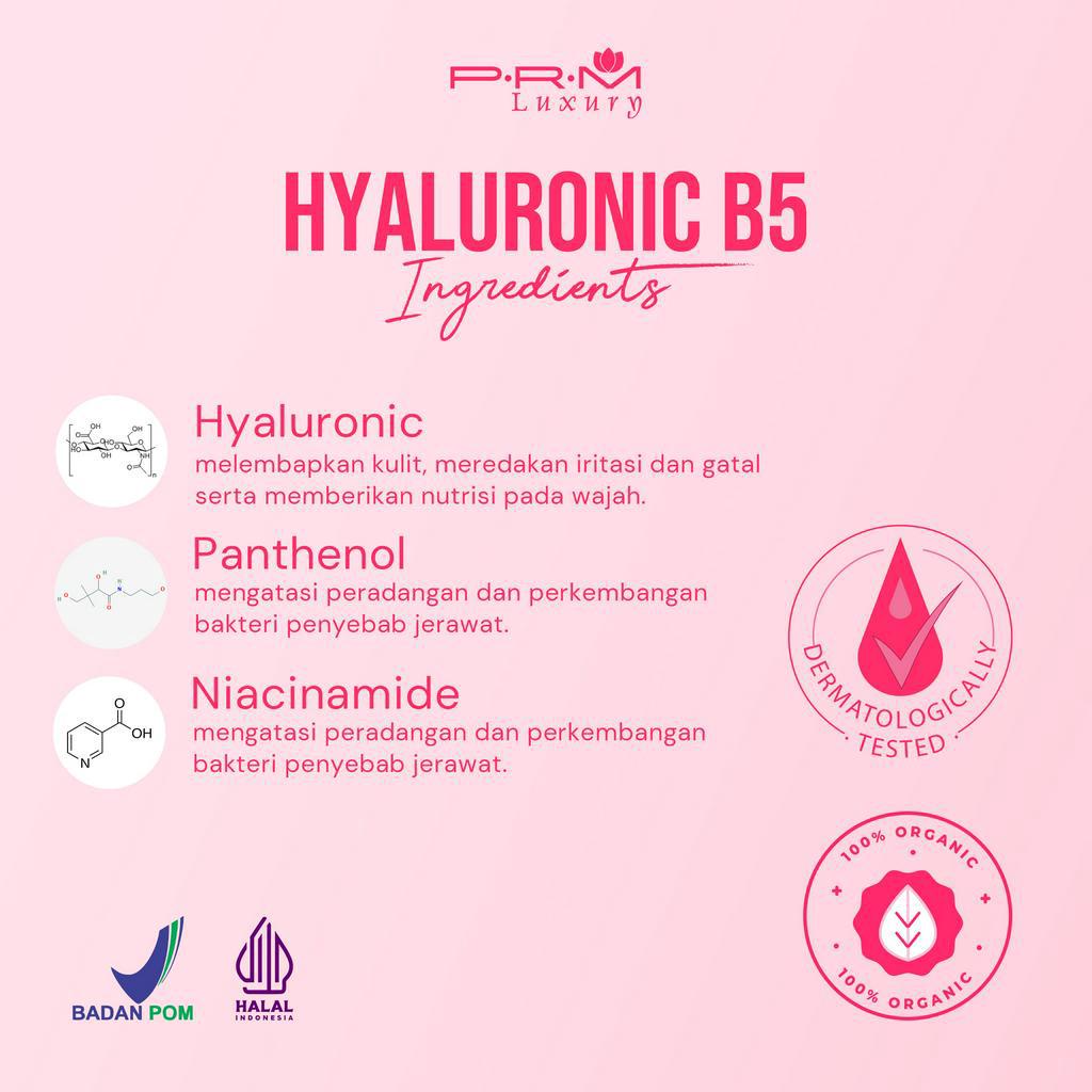 SERUM HYALURONIC B5 PRM LUXURY SKINCARE BPOM / SERUM WAJAH GLOWING