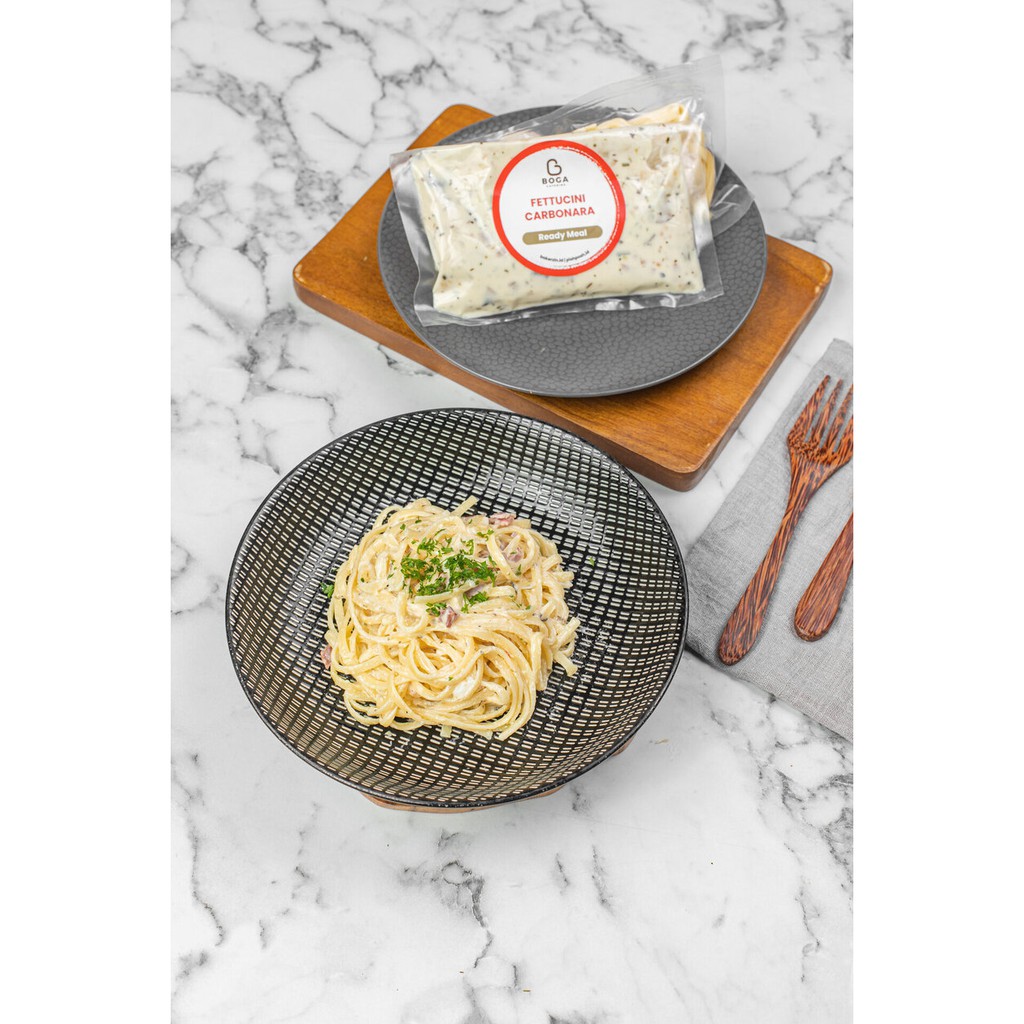 

READY TO MEAL - Fettuccine Carbonara by Boga Catering - Makanan Siap Saji - Pasta Frozen Food