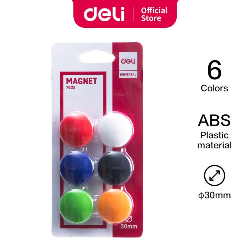 

Deli Magnet Papan Tulis 30 Mm (assorted) 6pcs/box E7825