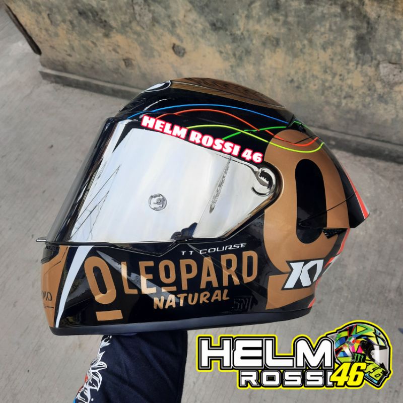 Kaca Visor Helm KYT TT COURSE Iridium Blue Red Silver Gold Darksmoke Smoke Hitam Bening