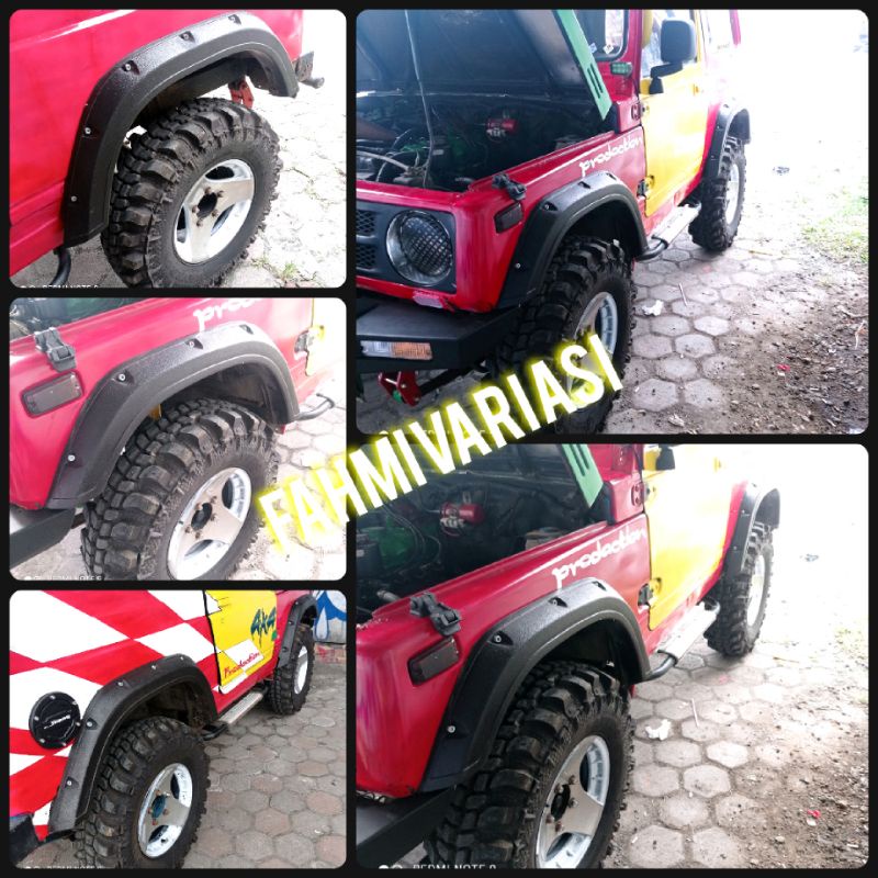 OVER FENDER JIMNY KATANA BAHAN KARET MODEL KOTAK NEW