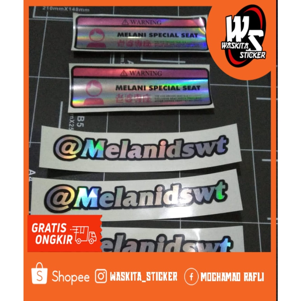 Sticker Special Seat/Stiker/Sticker/stikerCustom/StikerMotor/CutttingSticker/StikerNama/StickerNama