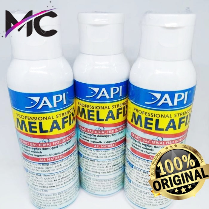 Obat Ikan Melafix Original Ori API 100 ml Ikan Cupang Hias Guppy Koi Koki Louhan Chana Discus Arwana Kebutuhan Aquarium Aquatic