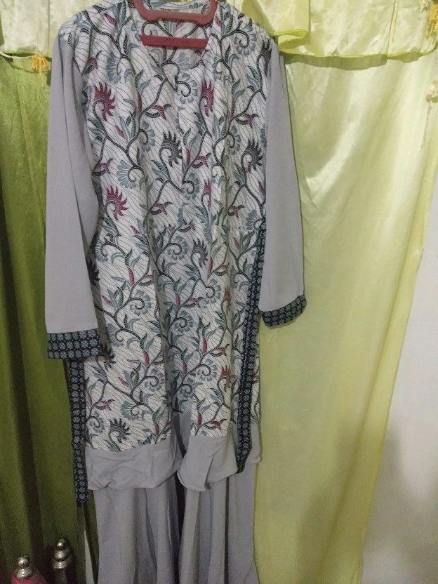 Gamis Batik Kombinasi Laviola Ori Svj Murah Original Realpict