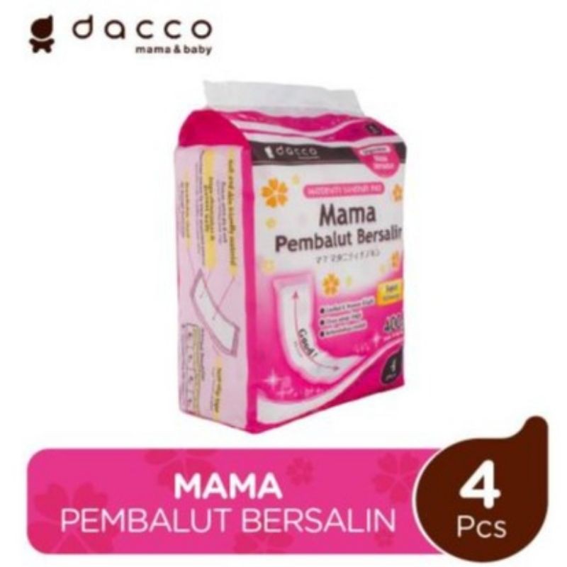 Dacco Mama Pembalut Bersalin &amp; Nifas 4 pcs Mamapad Maternity Sanitary Pad