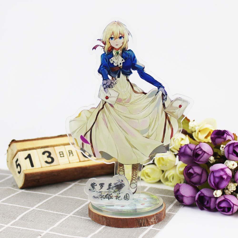 Needway Violet Evergarden Model Mainan Cosplay Koleksi Mainan Action Figure Gilbert Bougainvillea Akrilik Stand Desktop Standing Kartu