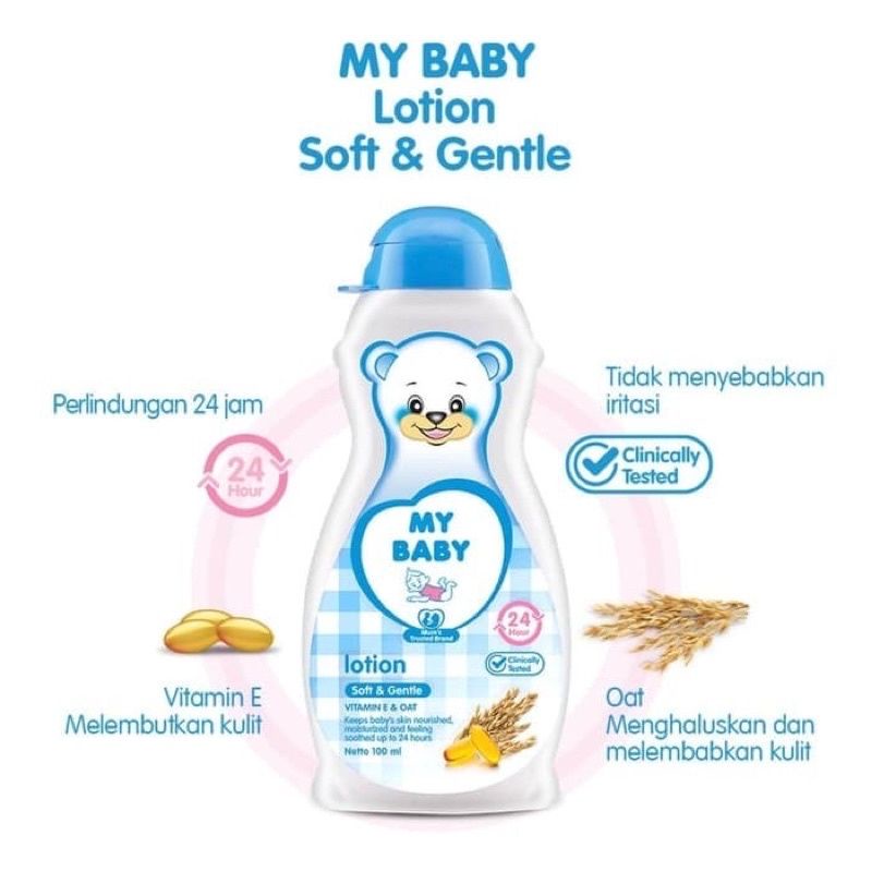 My Baby Lotion Soft &amp; Gentle 100ml - Losion Bayi Cream Bayi - Krim Bayi - Hand Body Bayi