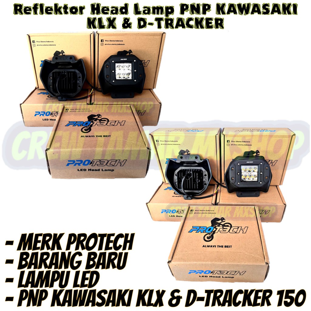 Sepaket Lampu LED Reflektor Lampu LED PNP Kawasaki KLX 150 & D-Tracker