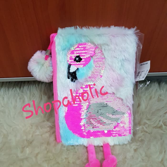 

nn Buku Diari Diary Justice ORIginal Unicorn Flamingo Sequin