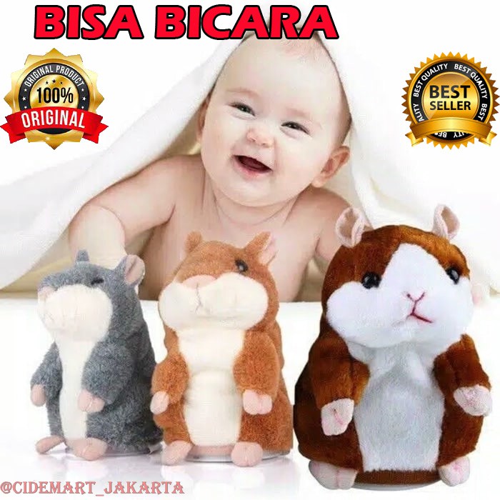 [COD] BONEKA ANAK HAMSTER BISA BICARA MAINAN HAMSTER / TALKING HAMSTER / BONEKA HAMSTER