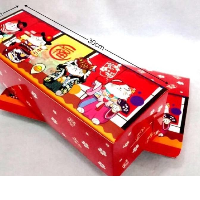 

One and Only box kotak dus bolu gulung cookies kue imlek uk 30x10x9cm