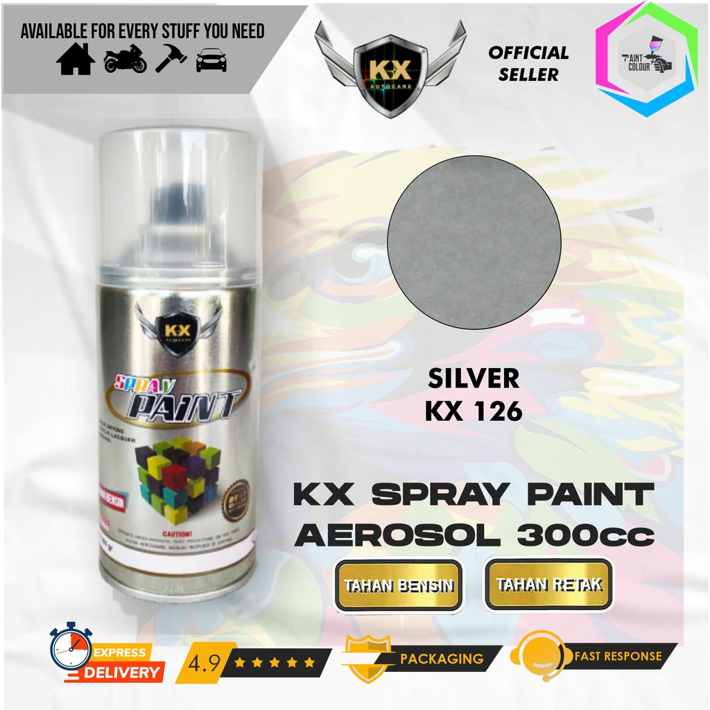 Cat Semprot Aerosol / Pylox KX Autocare Paint - KX 126 SILVER