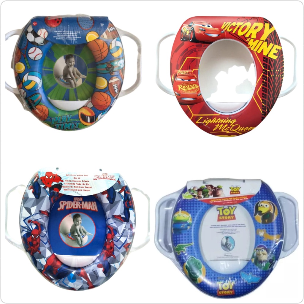 Soft Potty Seat Ring Closet Handle Toilet Training with Handle   Pispot (SEMUA MOTIF READY)