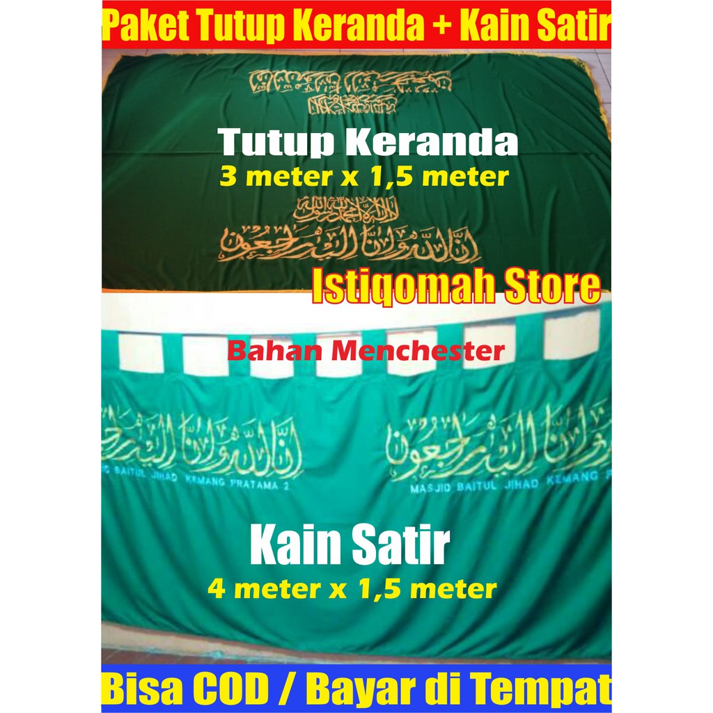 PROMO Paket Hemat Kain Tutup / Penutup Keranda Jenazah dan Kain Satir Bahan Menchester TERLARIS