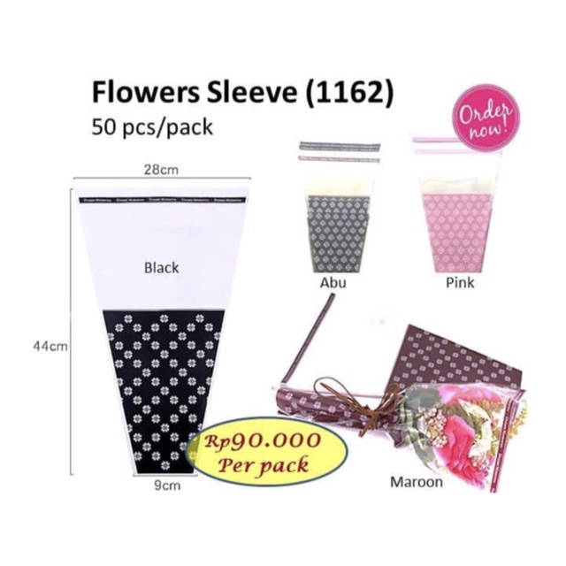 

Flower Sleeve isi 50 - Barang Florist - Kertas Bunga - Plastik Bunga 1162