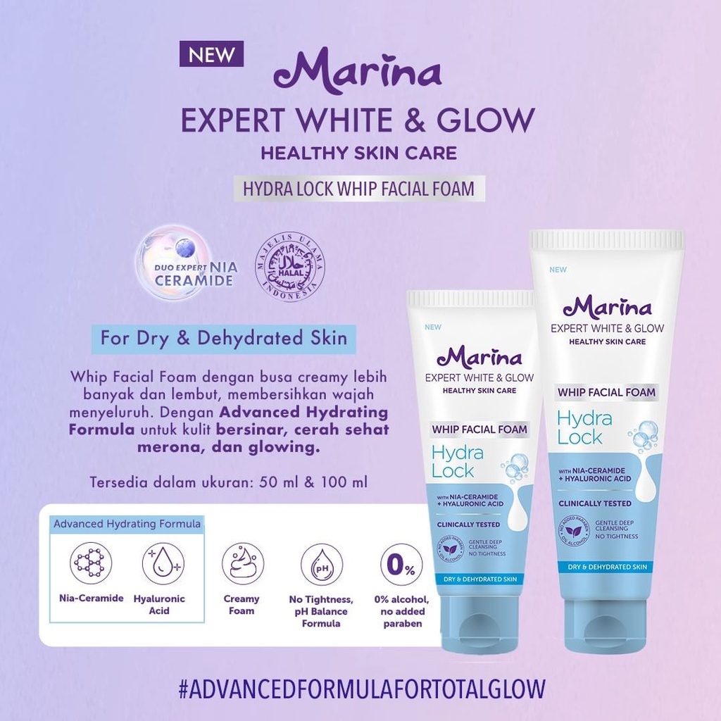 MARINA EXPERT WHITE &amp; GLOW FACIAL FOAM 100 ML