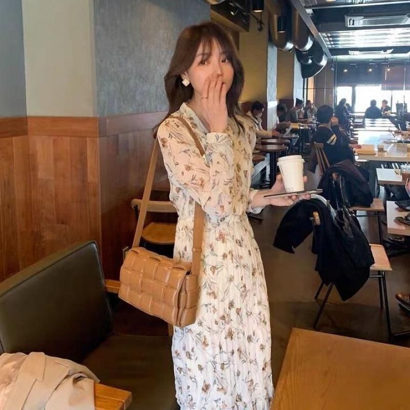 dress maxy import bangkok korea / dress bunga flower floral garden  / maxi korea gamis impor premium