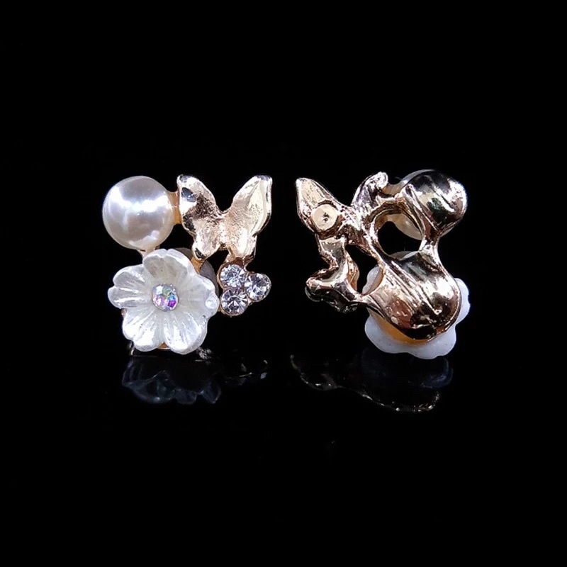 Alloy Flower Kupu Mutiara