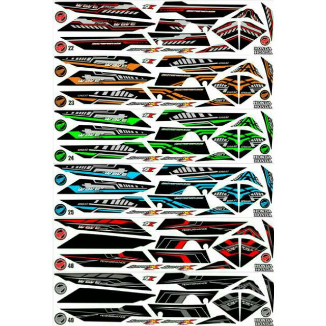 Sticker Striping Variasi Thailand Thailook Supra X 125 Fi Wave