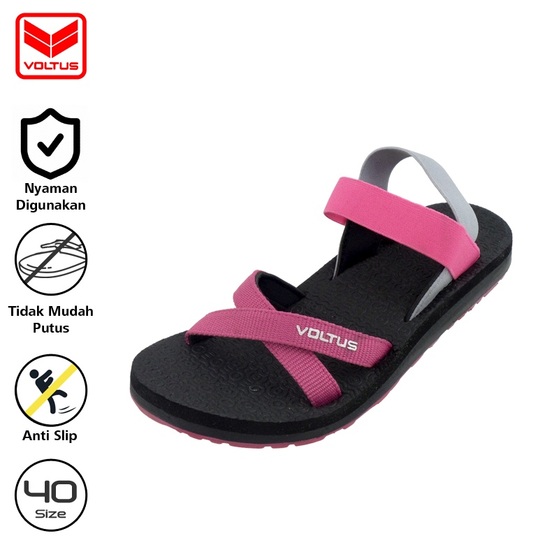 VOLTUS Sandal Kasual Wanita Size 36 - 40 Alice Fushia Women Slipper Sendal Perempuan VOL-2655101 Fus