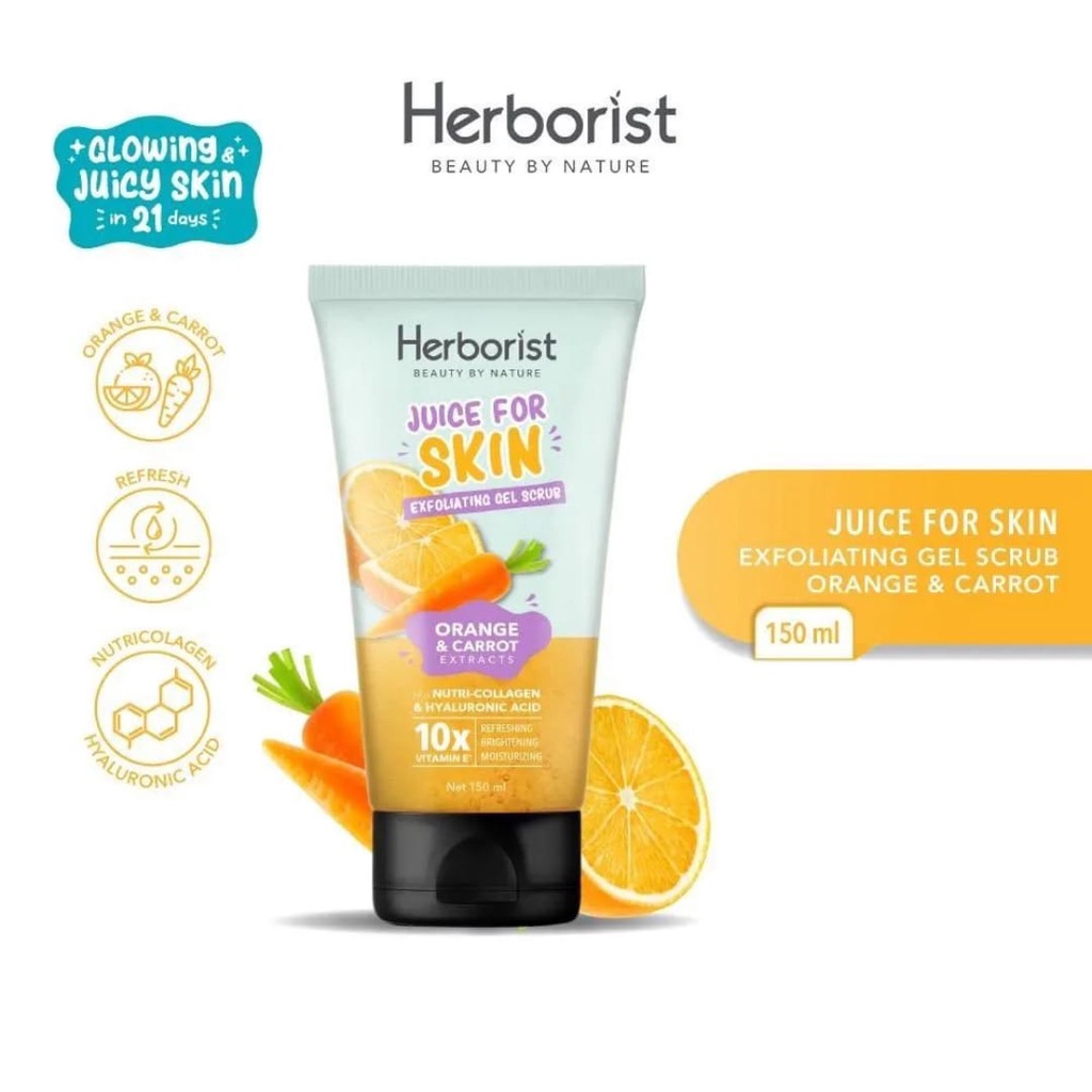 Herborist Juice EXFOLIATING GEL scrub 10x VITAMIN E