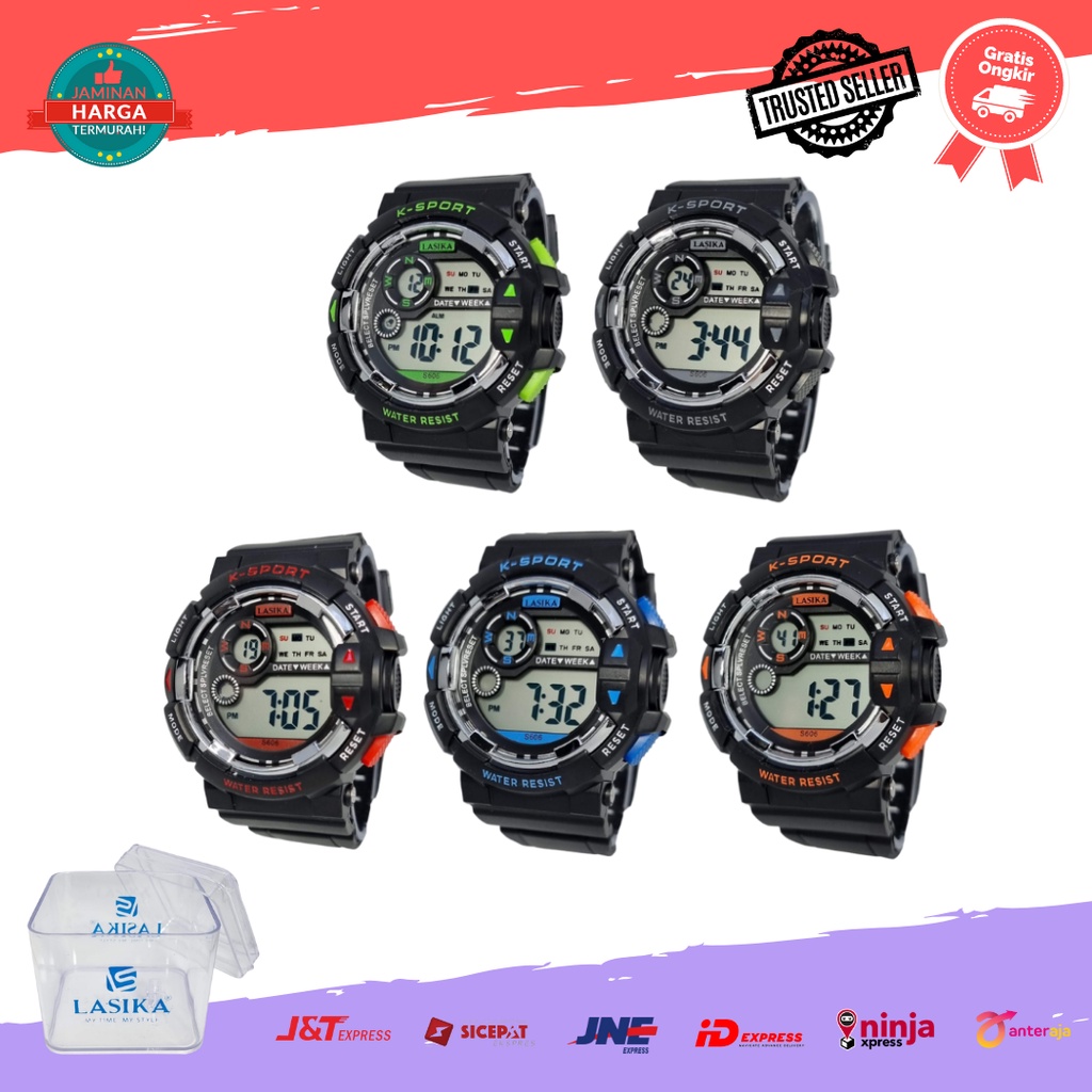 [COD] Jam Tangan Sport Digital Anak Remaja Cewek Wanita Lasika 606 Besar Water Resist Anti Air