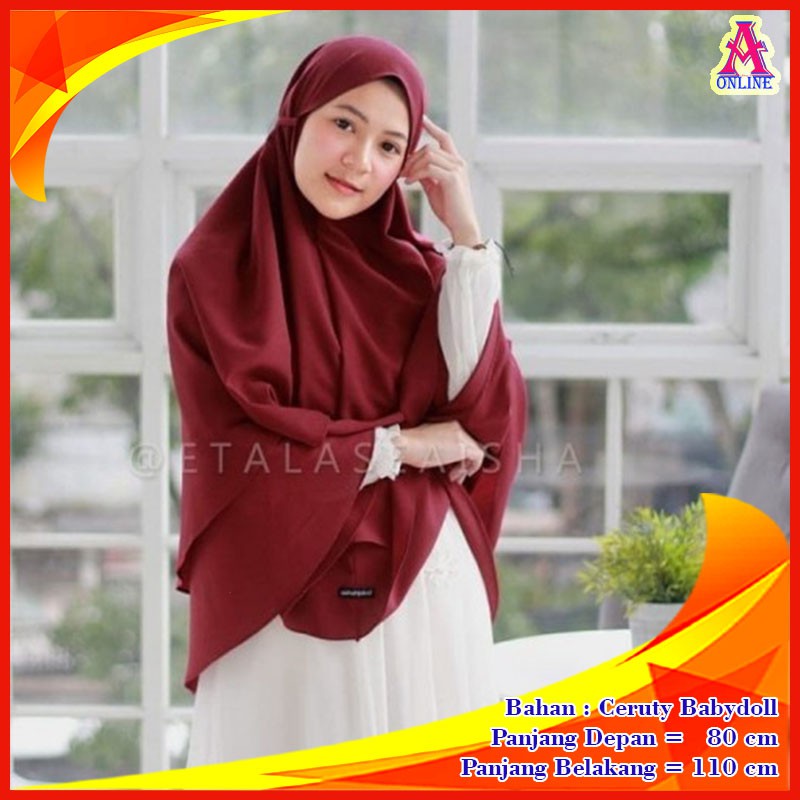 Hijab Jilbab Khimar Kayla Syari Terbaru Layer Jumbo Termurah Model Kekinian