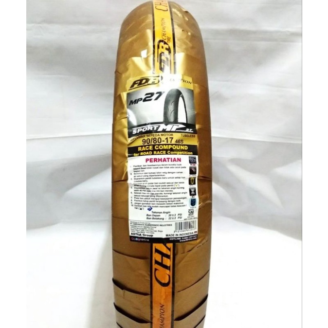 Ban Motor FDR SPORT MP27 90/80 Ring 17 Soft Compound Tubeless champion