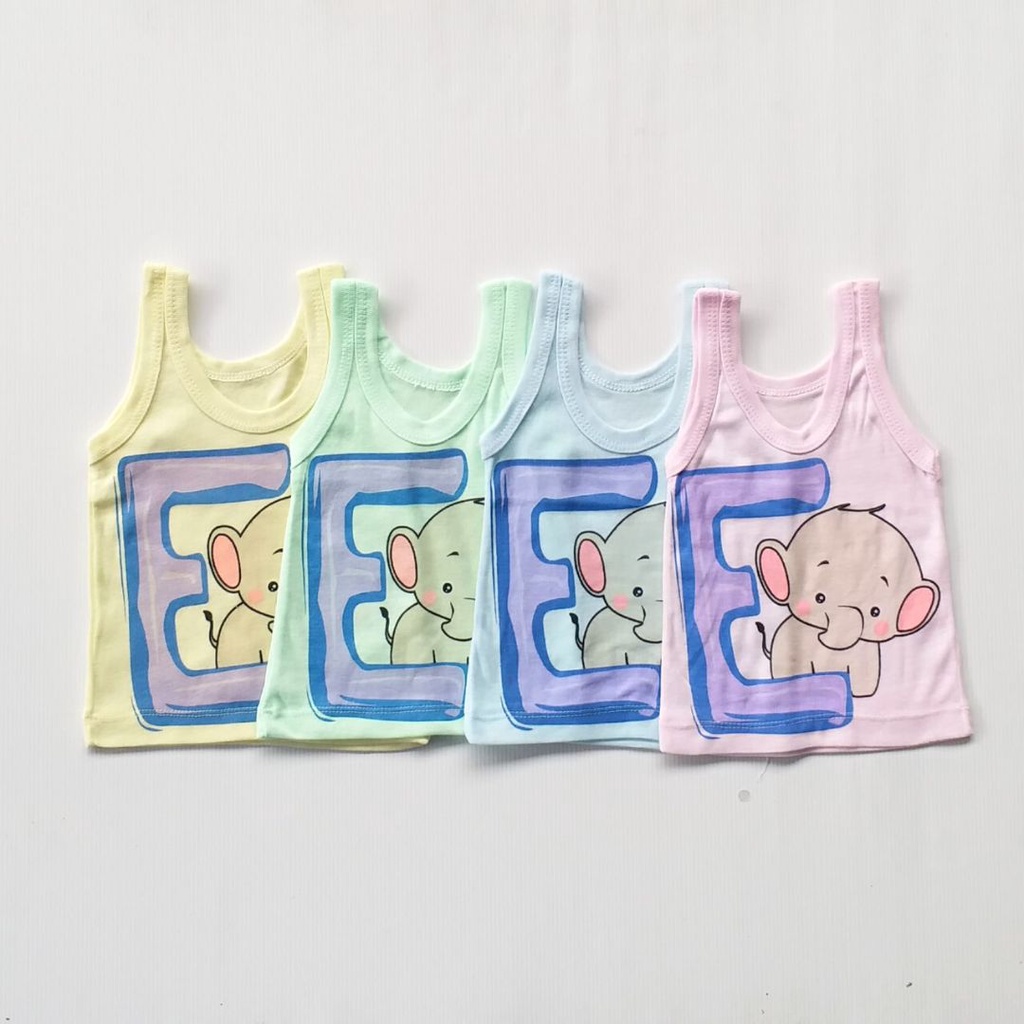 HappyOliver KAOS SINGLET MOTIF WARNA ANAK kaos dalam oblong anak laki2 dan perempuan newborn-3thn PART2