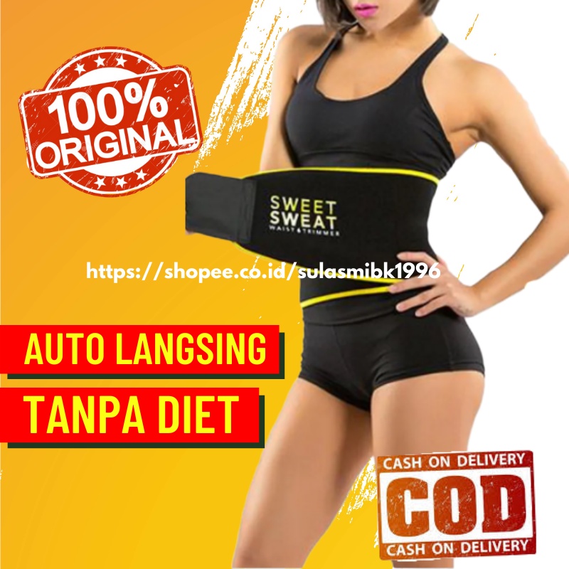 Korset Pelangsing Pengecil Pembakar Lemak Perut Pria Wanita Original Sweet Sweat Waist Trimmer