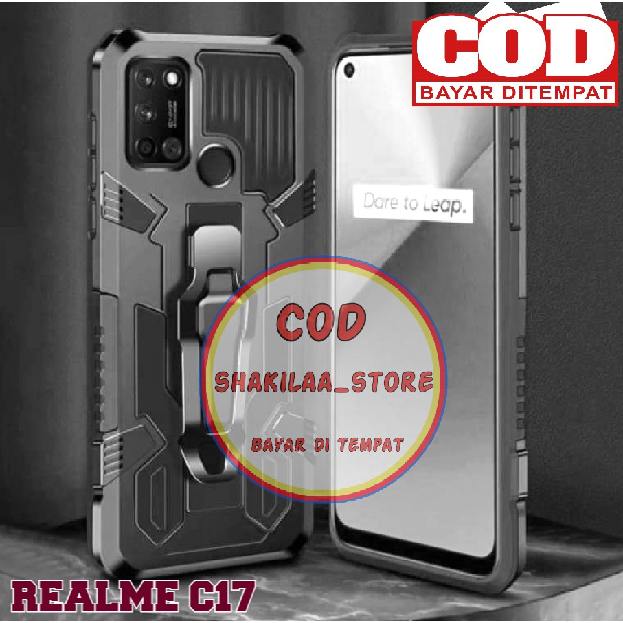 CASE HP TIPE REALME C17 CASING STANDING BACK KLIP HARD CASE HP ROBOT NEW COVER