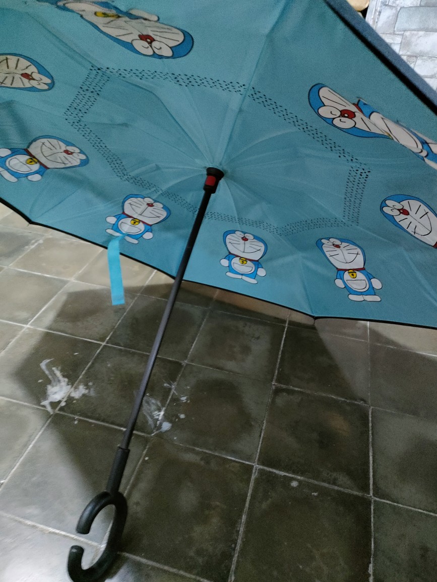 Payung Terbalik Kepala Doraemon Double Layer