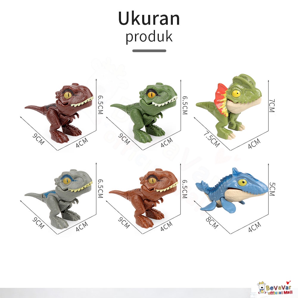 BEVAVAR Mainan Figure Dinosaurus Anak Mainan Dino Gigit Jari