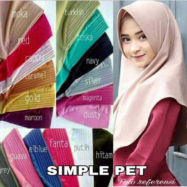 grosir solo TERMURAH SIMPLE  PET  GROSIR jilbab  instan  