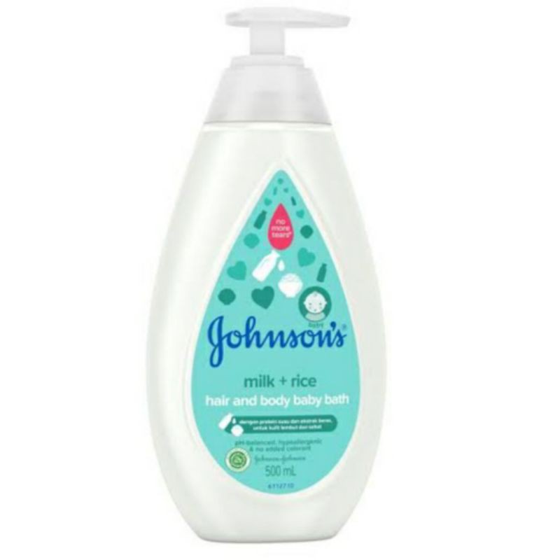 JOHNSON'S Milk + Rice Hair and Body Baby Bath 500ml